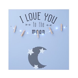Melannco 'I Love You To The Moon' LED Light Photo Clip Board