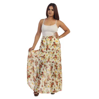 Ella Samani Women's Junior-Plus Floral Skirt