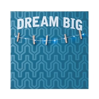 Melannco LED 'Dream Big' Photo Clip Board