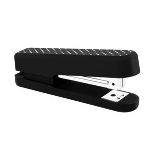 Insten Black/ White Dot Lightweight Handheld 15-sheet Capacity Soft Touch Office Desktop Stapler