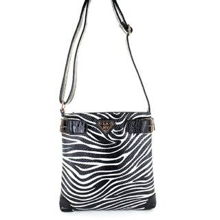 LANY 'Zebra' Print 11-Inch Cross- Body Messenger Bag