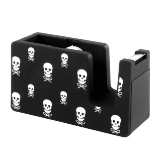 Insten Black/ White Soft Touch Skull Desktop Tape Dispenser