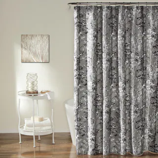 Lush Decor Grey Forest Shower Curtain