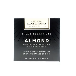 Caswell-Massey Almond Moisturizing 3.3-ounce Shave Soap in a Wooden Bowl