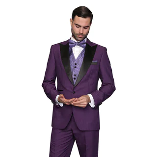 Natalie Purple Men's Statement Suit Tuxedo