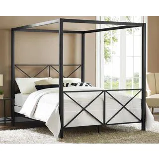 DHP Rosedale Black Canopy Queen Bed