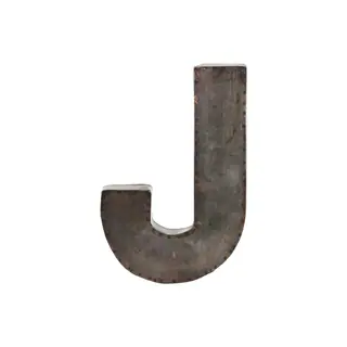 Galvanized Bronze Metal Alphabet J Wall Decor Letter