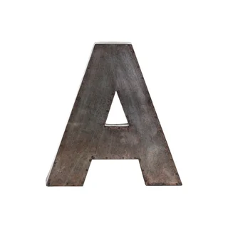 Galvanized Bronze Metal Alphabet A Wall Decor Letter