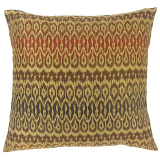 Dehateh Ikat Feather and Down Filled 18-inch Throw Pillow