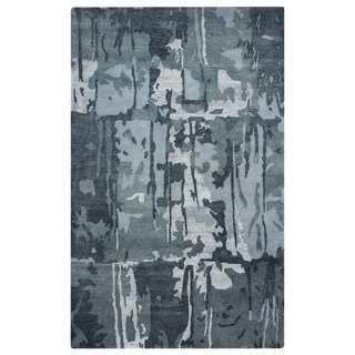 Rizzy Home Avant-Garde Collection AG8686 Grey and Blue Accent Rug (3'6 x 5'6)