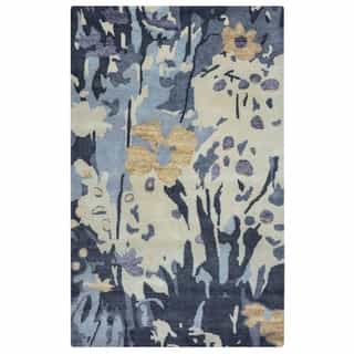 Rizzy Home Avant-Garde Collection AG8791 Blue and Ivory Area Rug (8'x 10')