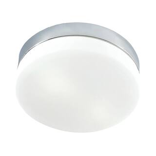 Alico Disc 2 Light Flush mount In Metallic Grey And Frosted Glass