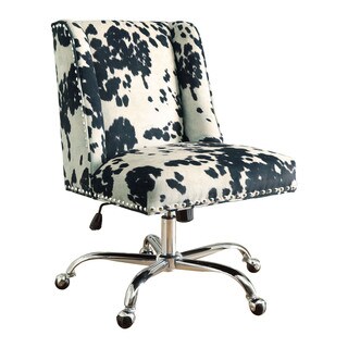 Linon Violet Office Chair - Cow Print