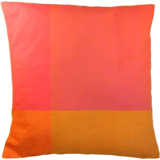 Handmade Sunset Pink Large Pillow (India)