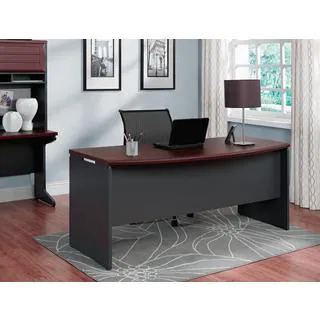 Altra Pursuit Cherry/ Grey Executive Desk