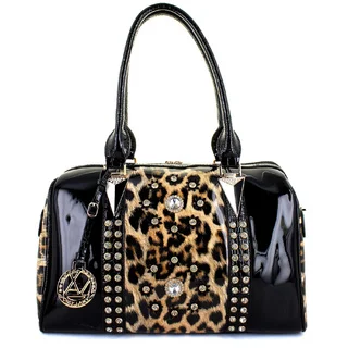 LANY Daysi Leopard Glam Boston Bag