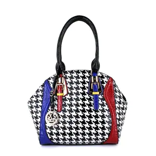 LANY Houndstooth Luxe Satchel