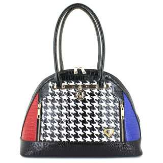 LANY Houndstooth Luxe Bowler Bag