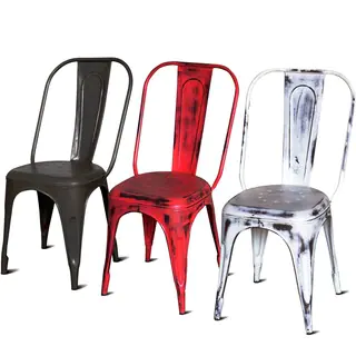 Handmade Wanderloot Cafe French Style Metal Side Chair (India)
