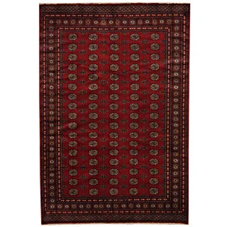 Herat Oriental Pakistani Hand-knotted Prince Bokhara Wool Rug (6'7 x 9'9)