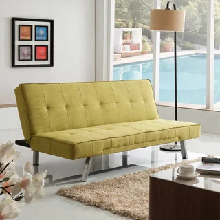 Corvus Kiwi Green Fabric Folds to a Bed Sofa