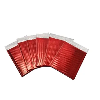 2000-piece Red Metallic Bubble Mailer Envelope Bags (7.5 inches wide x 11 inches long)