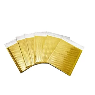 1000-piece Gold Metallic Glamour Bubble Mailers Envelope Bags (7 inches wide x 6.75 inches long)