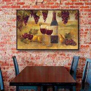 ArtWall Silvia Vassileva's Fresco Afternoon Pinot, Gallery Wrapped Floater-framed Canvas