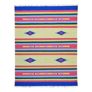 Flat Weave Hand-woven Killim Southwest Design Rug (8'1 x 10'1)