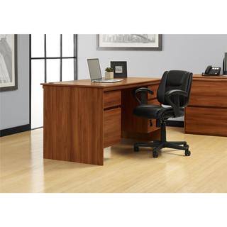 Altra Expert Plum Executive Desk with File Drawers