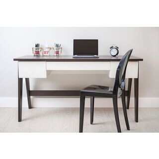 TrendLine Camerino Off-white 3-drawer Home Office Desk