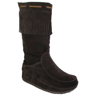 Fitflop Womens Superfringe Mukluk Suede Boots