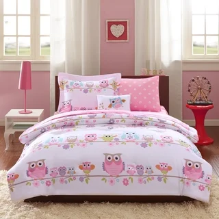 Mi Zone Kids Nocturnal Nellie Pink Complete Bed and Sheet Set