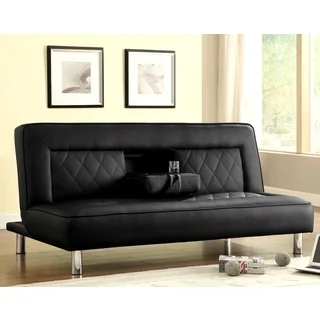 Abysen Modern Decorative Black Quilted Design Sofa Bed Lounger