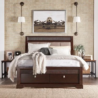 Marquette Tufted Upholstered Headboard Storage Platform Bed by TRIBECCA HOME