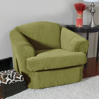 Eastwood Stretch Corduroy 2-Piece Chair Slipcover