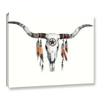 ArtWall Avery Tillmon's Longhorn, Gallery Wrapped Canvas