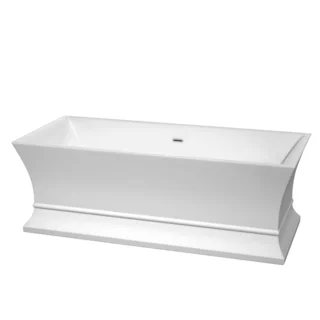 Wyndham Collection Jamie 67-inch Freestanding Soaking Bathtub in White