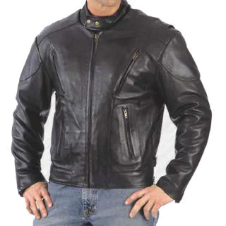 Men's Leather Vented Euro Jacket