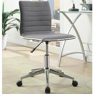 Juliana Adjustable Sleek Grey Swivel Office Conference Chair with Chrome Base