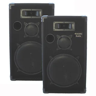 Acoustic Audio CR12 PA Karaoke DJ 12-inch Speaker Pair 1000 Watts 3 Way CR12-PR