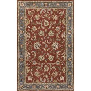 Classic Oriental Pattern Red/Blue Wool Area Rug (8' x 10')
