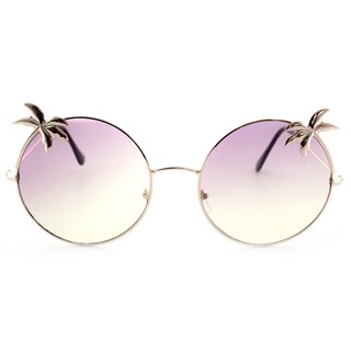 Epic Eyewear Tropical Love Oversized Wired Round Frame Fashion Uv400 Sunglasses