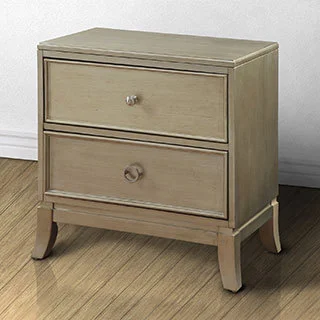 Furniture of America Estevia Contemporary Silver Grey 2-drawer Nightstand