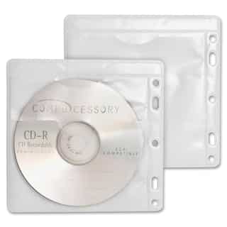 Compucessory Double-Pocket CD/DVD Sleeve - Pack of 100