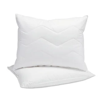 Fusion Cotton 95/5 Mini Feather and Down Inner and Down Alternative Outer Standard Size Pillow (Set of 2)