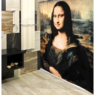 "Mona Lisa" Fabric Shower Curtain