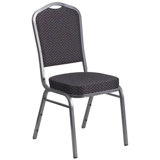 Decor Black and Grey Upholstered Stack Dining Chairs