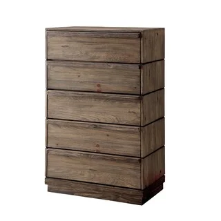 Furniture of America Emallson Rustic Natural Tone 5-drawer Chest