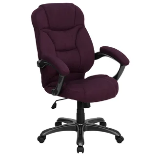 Madrid Executive Purple Microfiber Adjustable Swivel Office Chair with Padded Arms